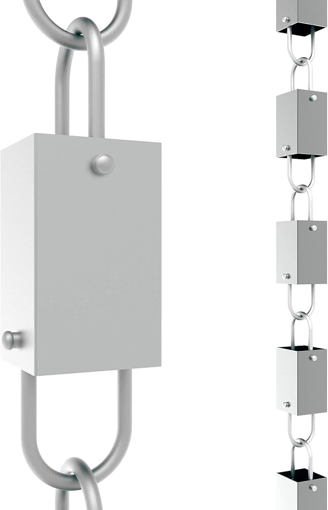 Rain Chains Direct - Square Link Rain Chain - 8.5 FT - Durable Milled Aluminum - Premium Rain Cha... | Amazon (US)