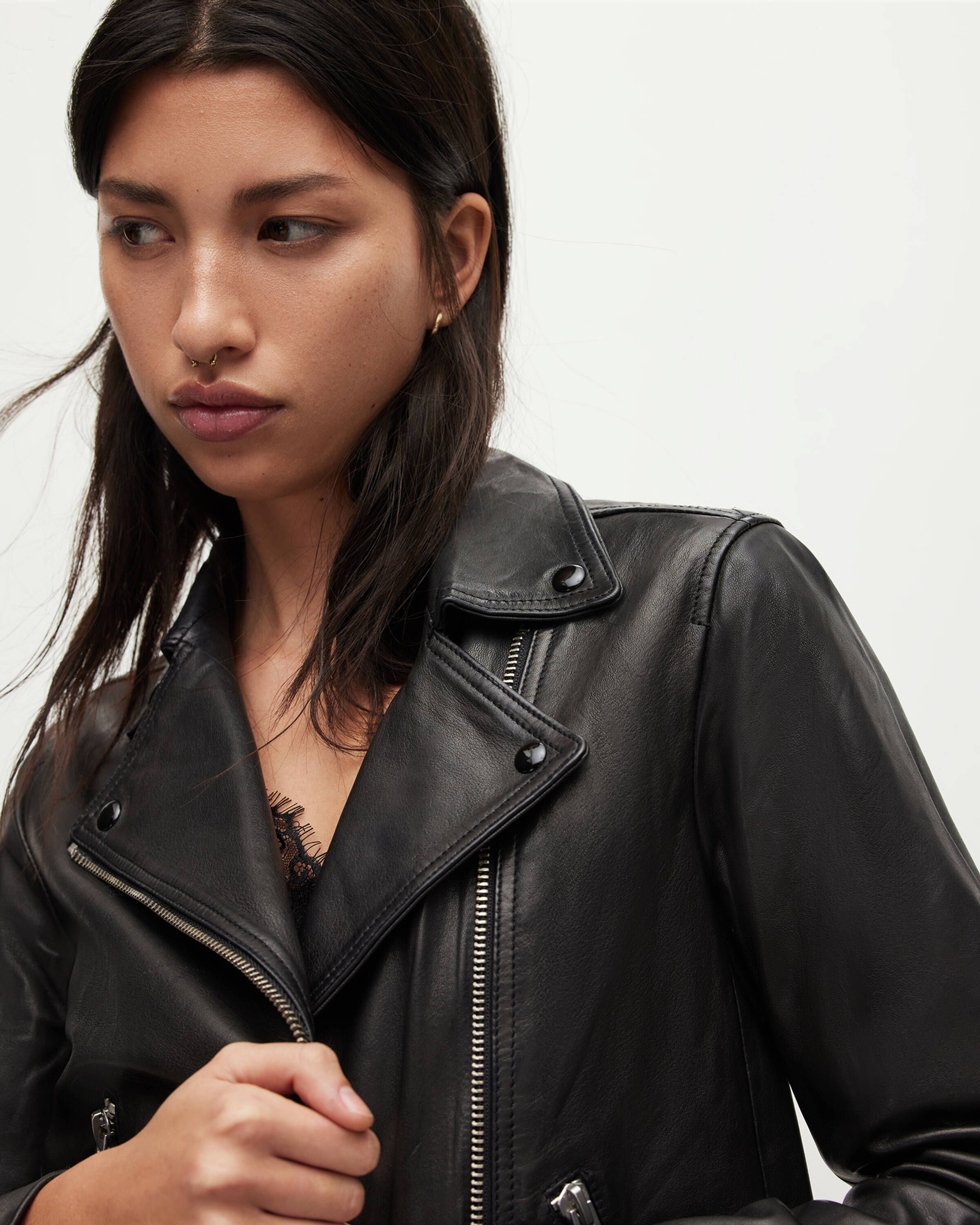 Dalby Leather Biker Jacket | AllSaints US