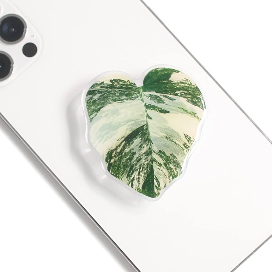 OnTheGrip Cute Acrylic Tropical Leaf Design Collapsible Expandible Mobile Phone Grip Stand Holder... | Amazon (US)