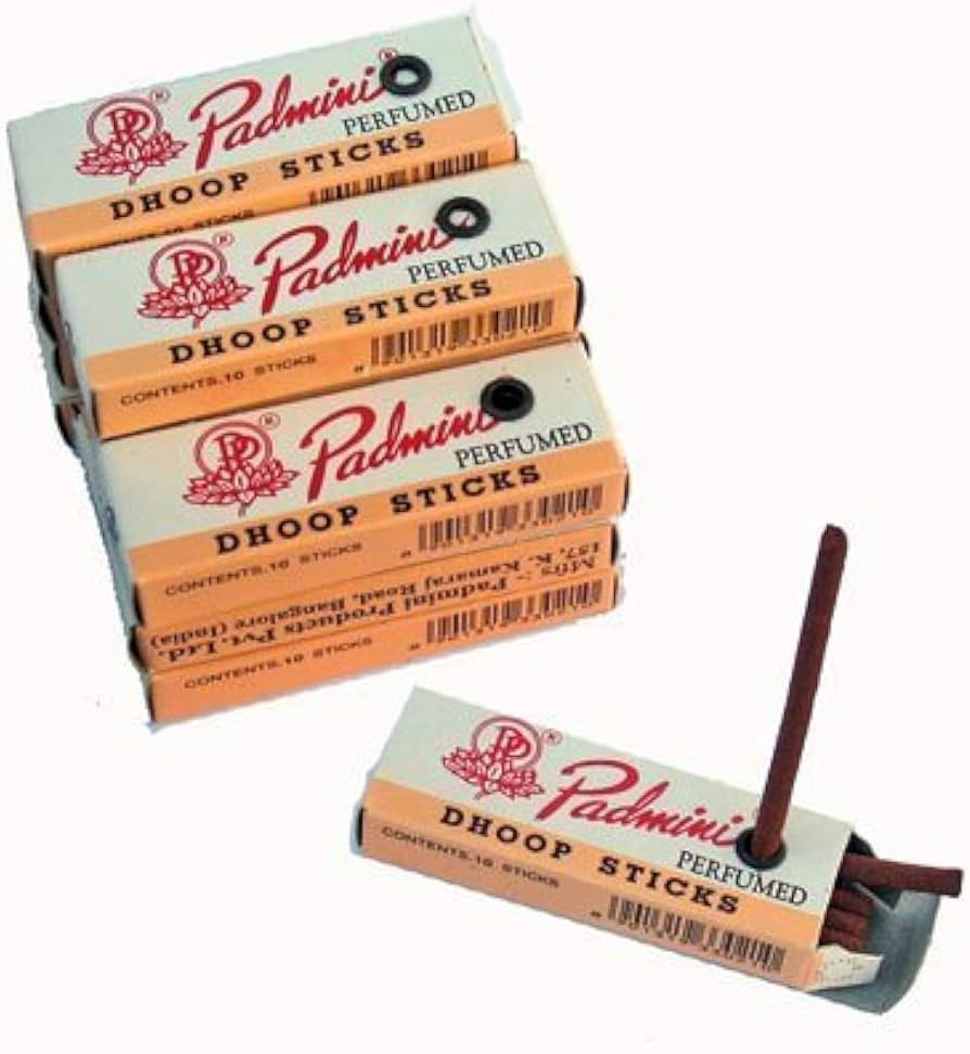 Padmini Dhoop Sticks - 12 Boxes of 10 Sticks Each - 2inch Regular Small Size | Amazon (US)
