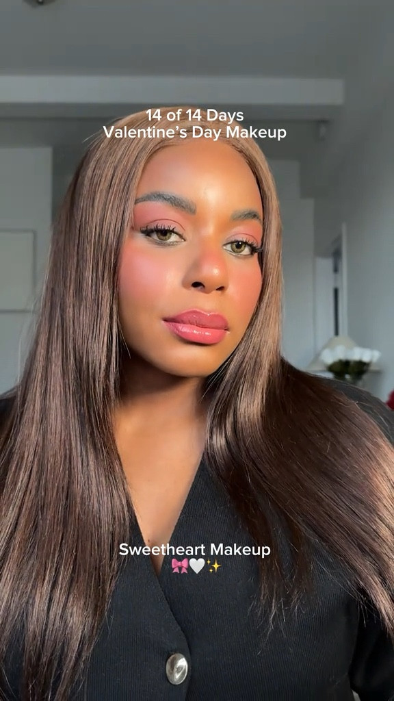 Welcome to day 14 of sharing Valentine’s Day makeup! This time, I’m sharing this ultra girly, sweetheart makeup 🥰 love this bright and glowy pink makeup look for date night! Using rare beauty liquid blush and fenty beauty lip liner, pixi gloss - linking below! … For more links to valentines decor women’s puffer jacket - joy lab, apres ski outfit, back to routine, home organization, valentines outfit women, signature scent, denim forum hi-rise wide jean, date night outfits, crockpot recipes, follow me on LTK! ✨

#LTKgrwm #LTKValentine #LTKBeauty