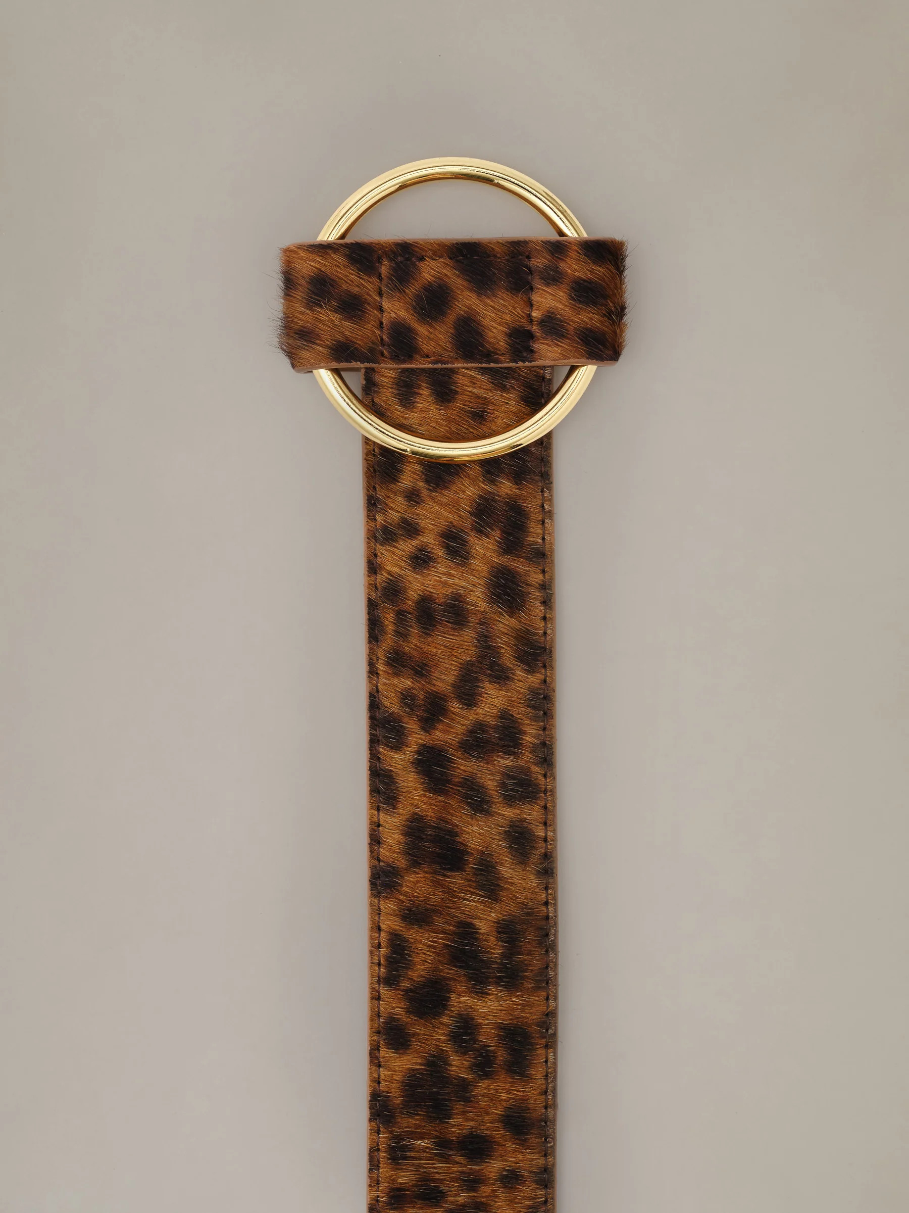 Brown/Gold Leopard Amelia Pony Hair Belt | Women's Belts | J.McLaughlin | J.McLaughlin