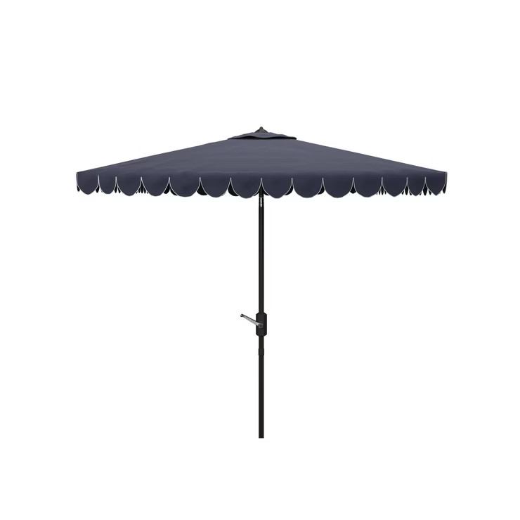 7.5' Square Venice Crank Umbrella Navy/White - Safavieh | Target