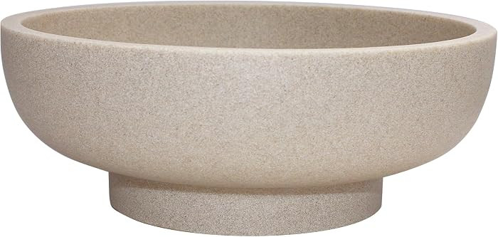 LIN CHUAN Decorative Bowl, Large Fruit Bowl, Sand Beige | Amazon (US)