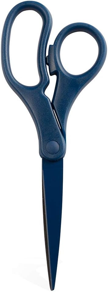 JAM PAPER Multi-Purpose Precision Scissors - 8 Inch - Navy Blue - Ergonomic Handle & Stainless St... | Amazon (US)