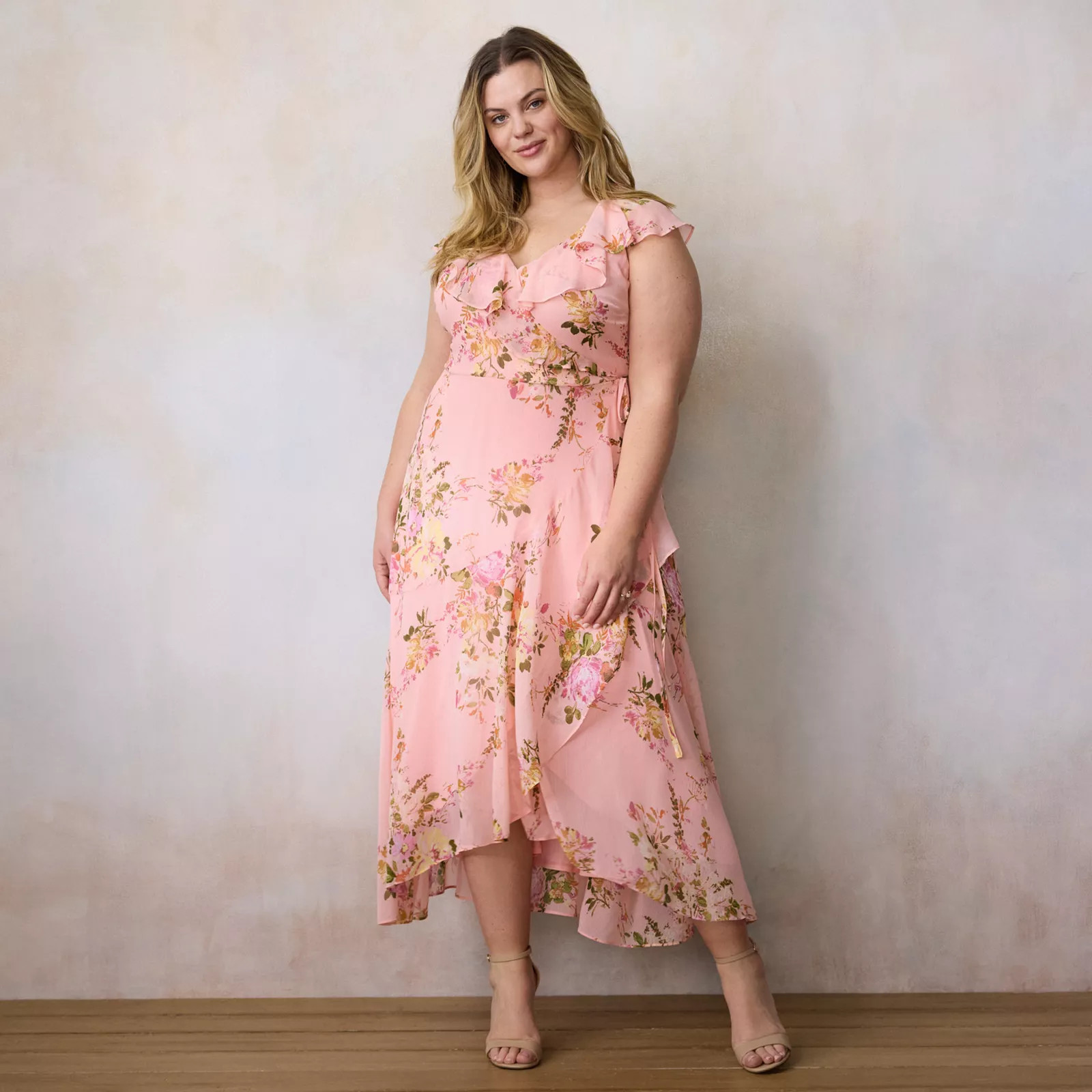 Plus Size LC Lauren Conrad Sleeveless Ruffle Wrap Maxi Dress | Kohl's