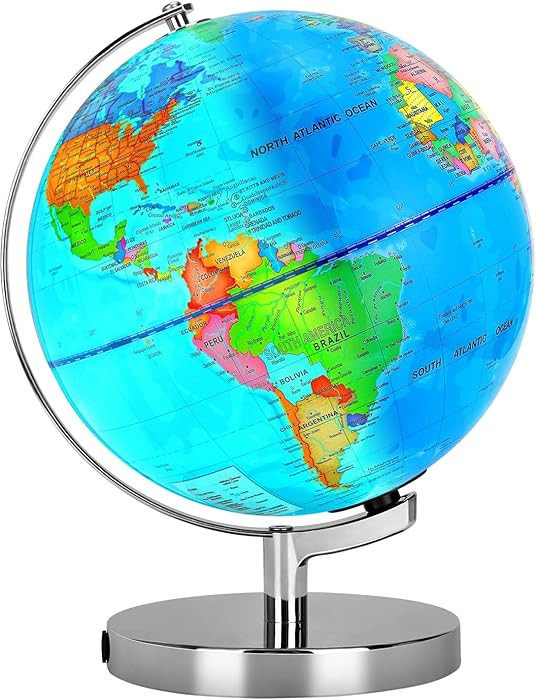 6 in1 Illuminated World Globe for Kids & Adults All Ages High Clear Map, Illuminates Educational ... | Amazon (US)