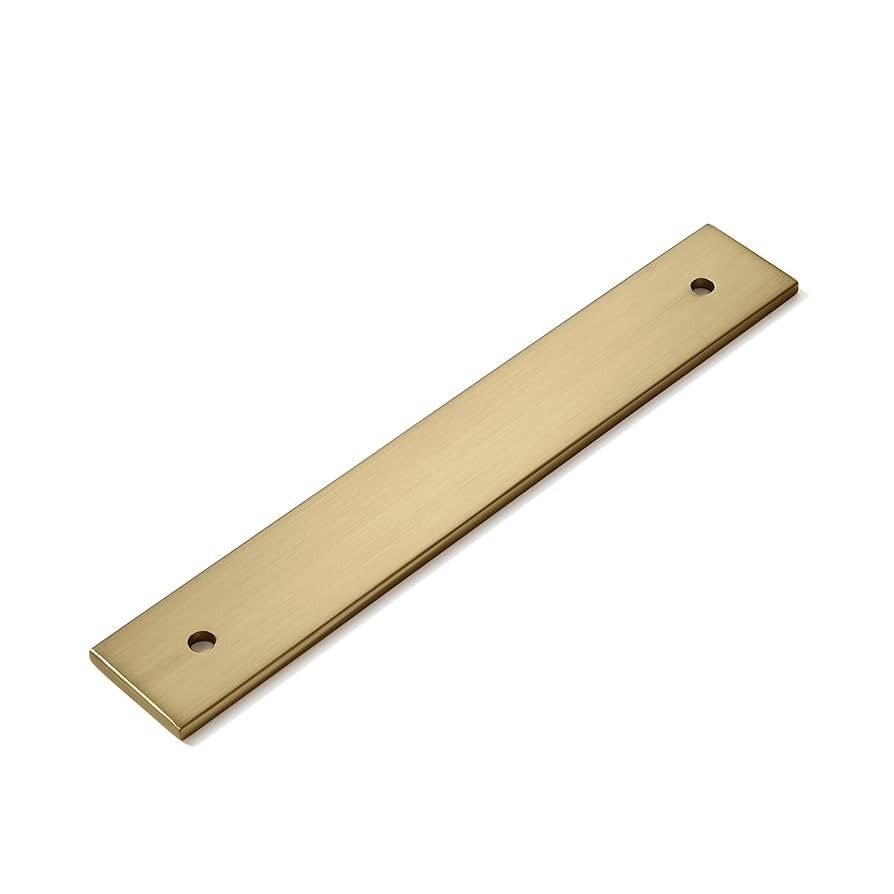 khtumeware 5 Pack 9" Square Backplate 8" 203mm Center-Center, Brushed Brass Backplate for Pulls | Amazon (US)
