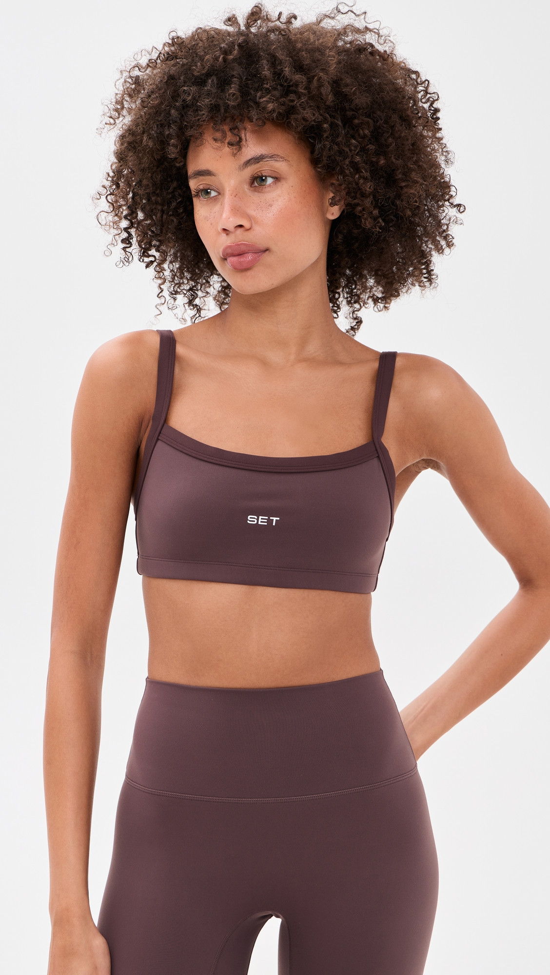 SET Sporty Scoop Bra Cacao XL | Shopbop