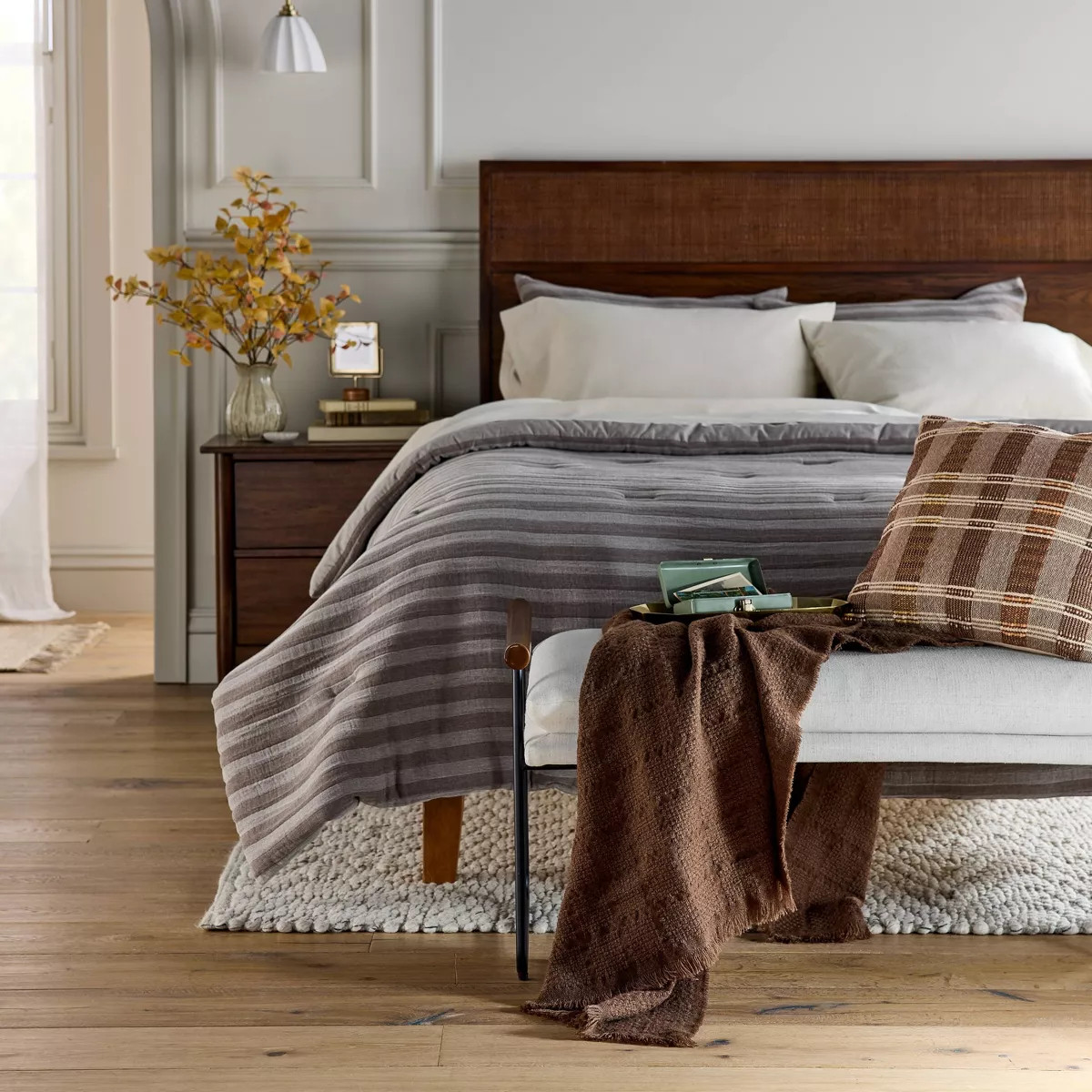 18"x18" Stripe Square Toss Pillow - Hearth & Hand™ with Magnolia | Target