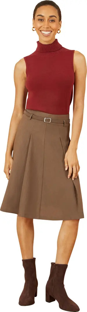 Yumi Pleated Midi Skirt With Belt | Nordstrom | Nordstrom