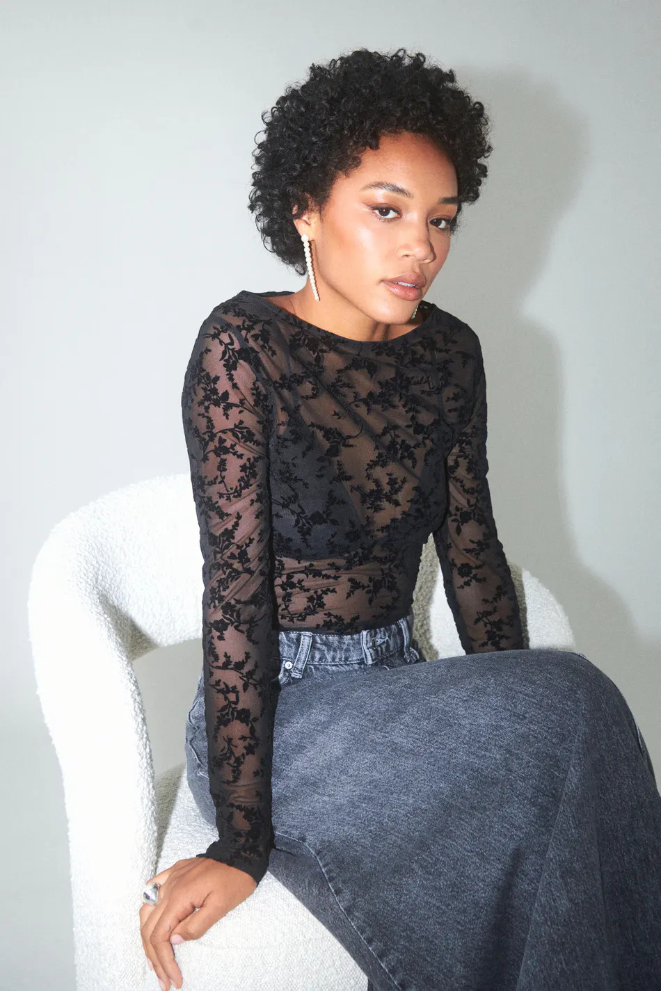 Burnout boatneck top - Svart - Dam - Gina Tricot | Gina Tricot SE