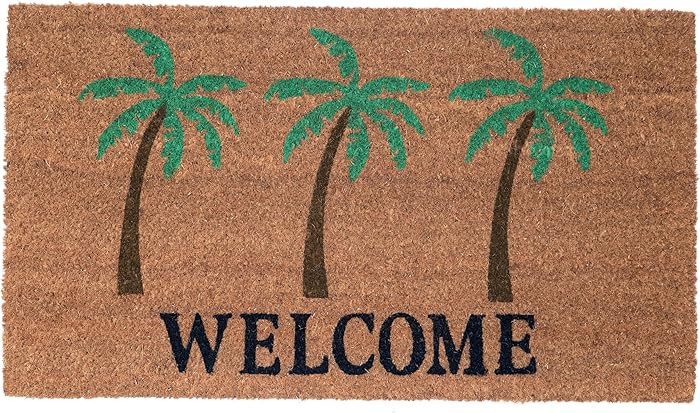 KAF Home - 17 x 30 Coir Doormat - Welcome Palm Trees | Amazon (US)