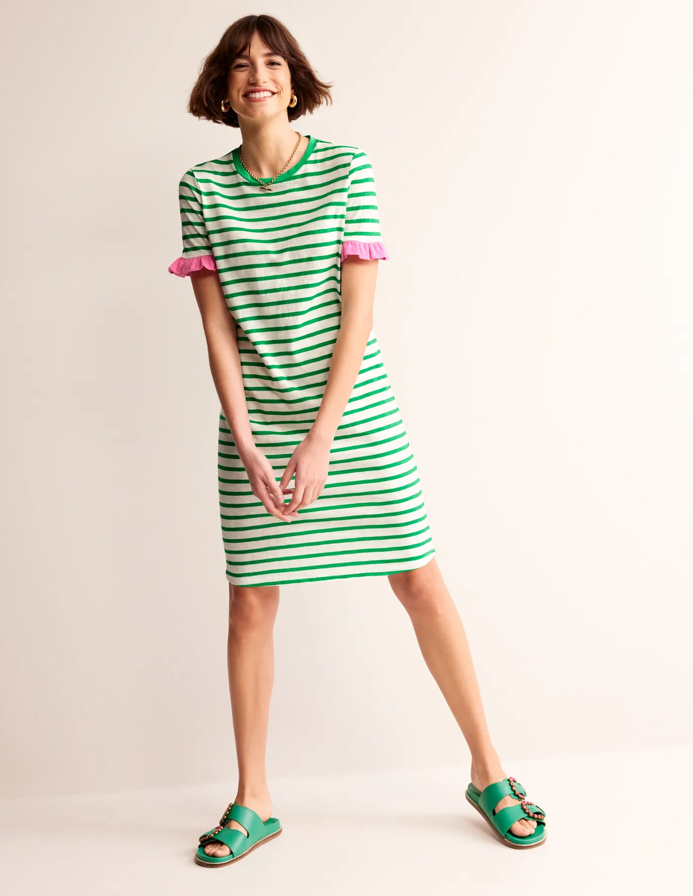 Ivory, Green Stripe | Boden (US)