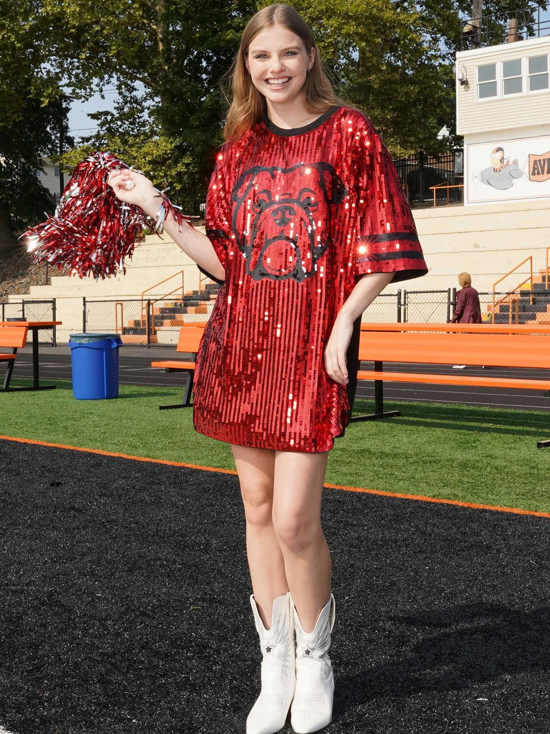 Bulldog Sequin Gameday Dress | Etsy (US)