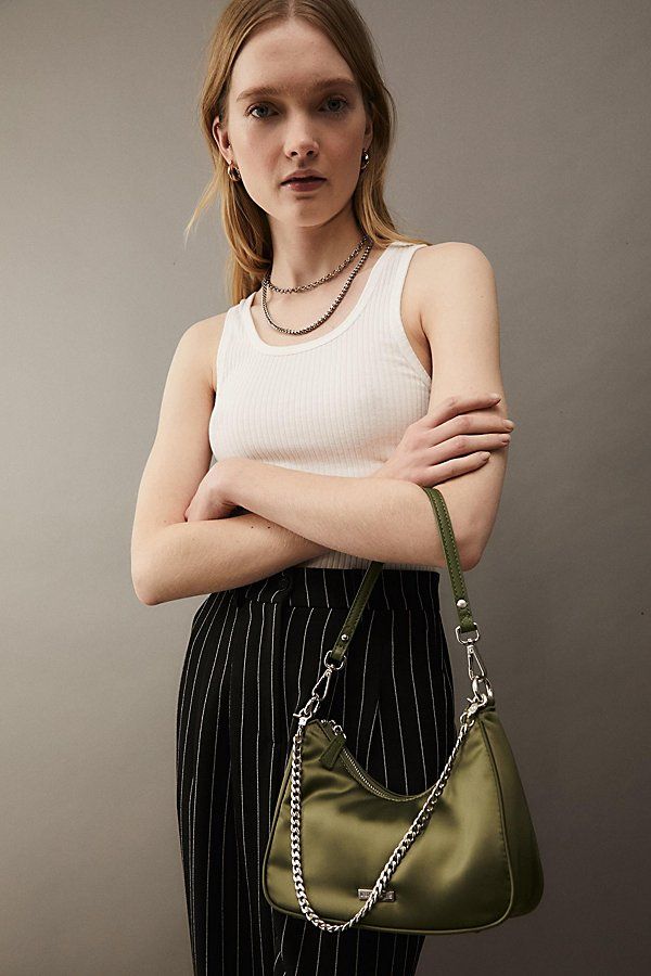 UO Satin & Chain Shoulder Bag | Urban Outfitters (US and RoW)
