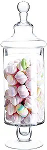 Glass Apothecary Jars, Clear Candy Bowl Dishes Holder Elegant Storage Buffet Display, Decorative ... | Amazon (US)