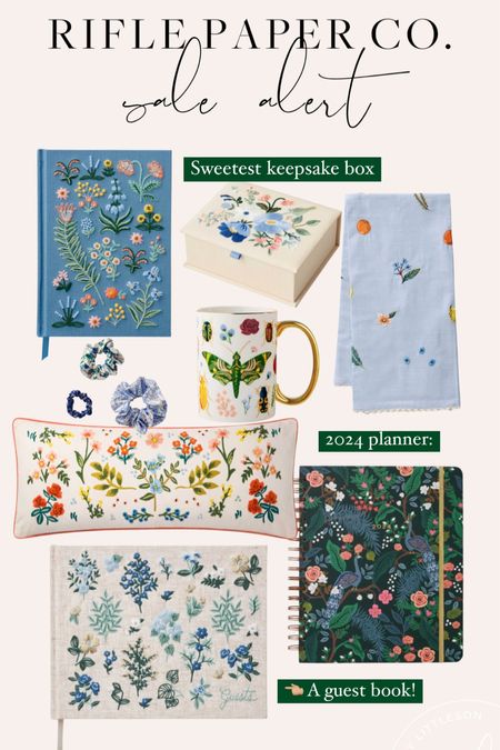 Floral embroidered gifts, with panner, notebook, & home goods 🥰 Use code BLOOM25 for 25% off sitewide! 🌼 #RiflePaperCo #gifts #pillows 

#LTKsalealert #LTKhome #LTKGiftGuide