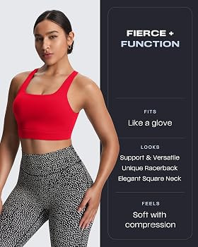 Aoxjox Women's Workout Sports Bras High Impact Fitness Training Gym Khloe Bra Yoga Crop Tank | Amazon (US)
