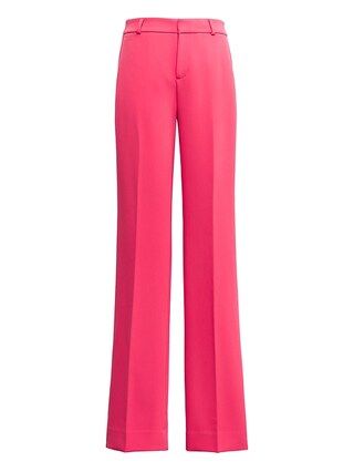 Banana Republic Womens Blake Wide Leg-Fit Machine-Washable Bi-Stretch Pant Pink Strawberry Size 0 | Banana Republic CA