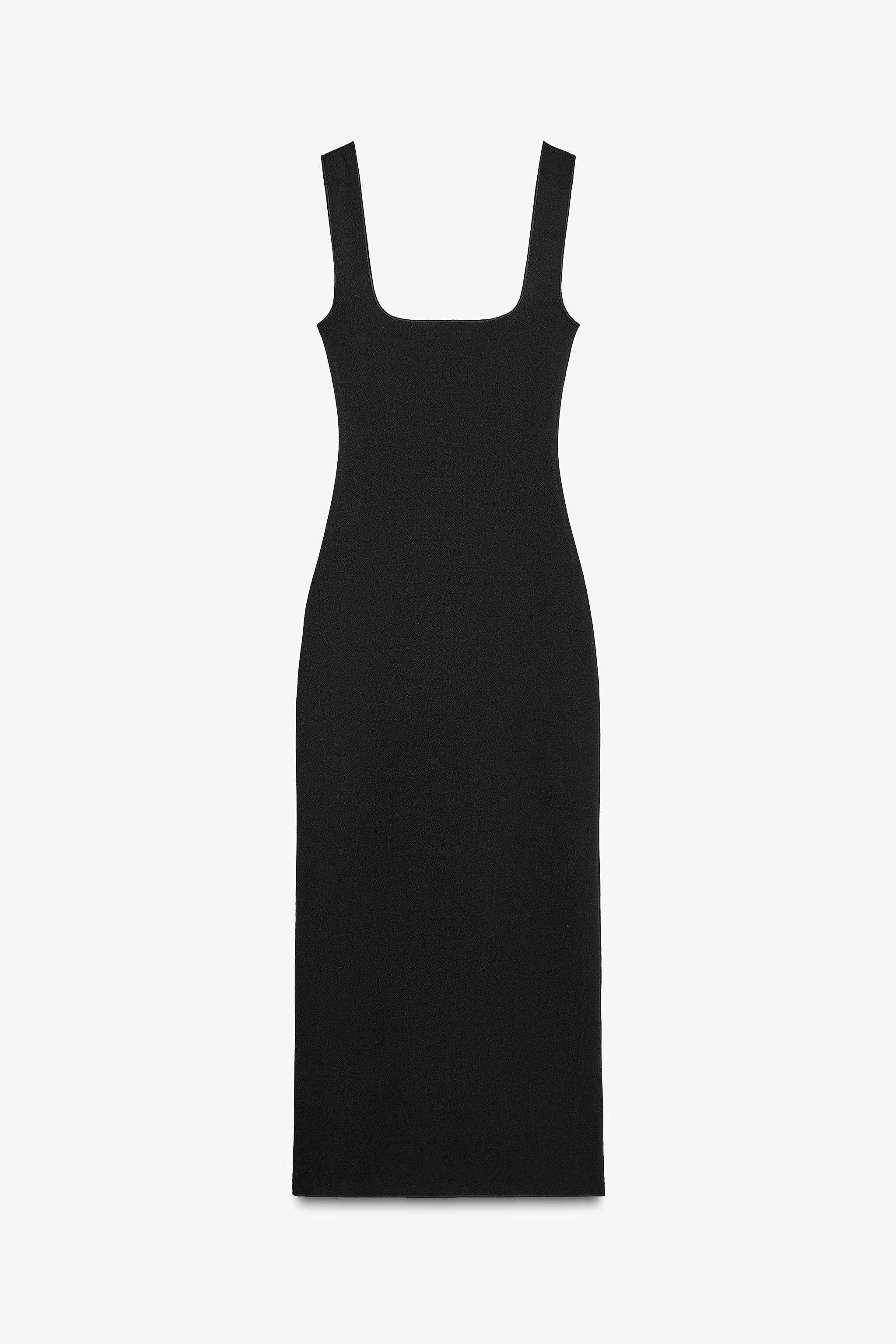 STRETCH SQUARE NECK DRESS | Zara US