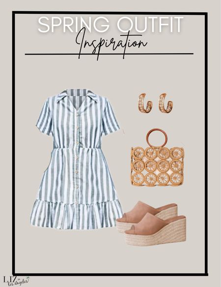 This striped dress is the perfect way to create a spring outfit or a baby shower outfit.  This Easter outfit is perfect for a casual date night or a simple casual outfit 

#LTKstyletip #LTKFind #LTKSeasonal