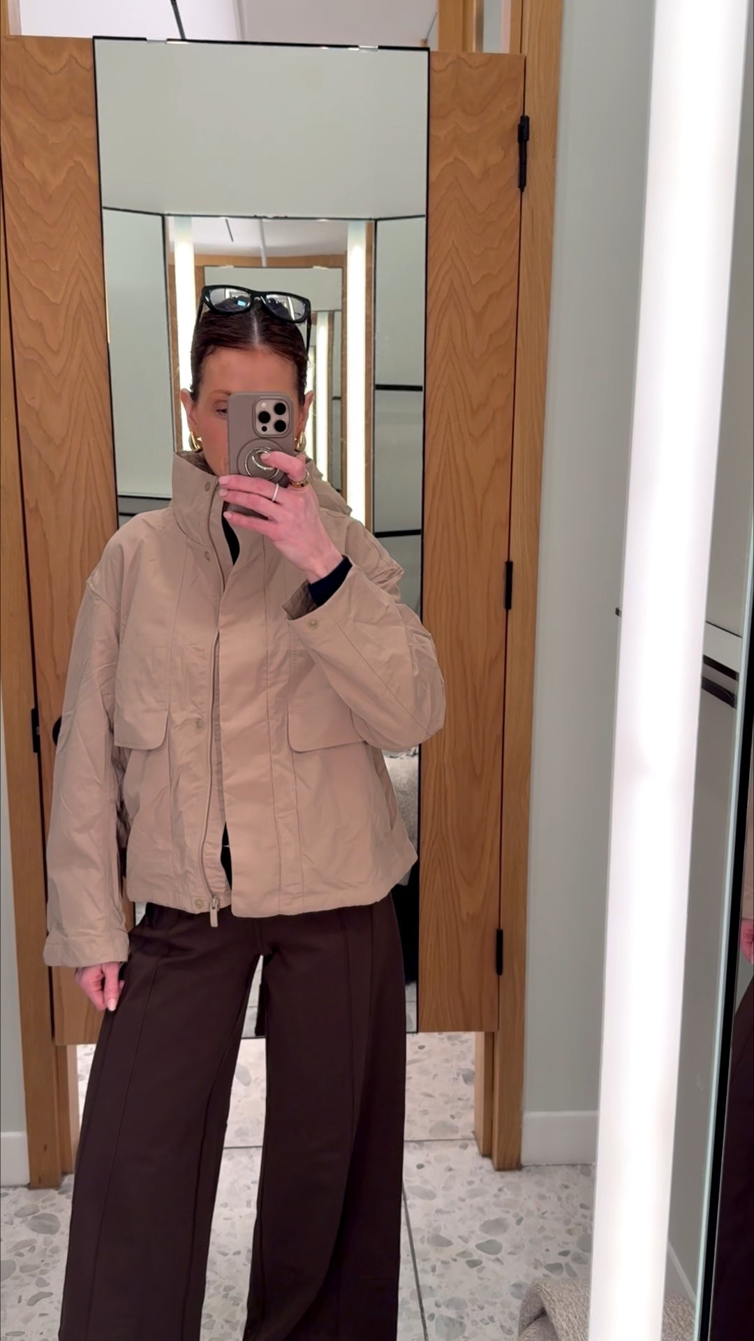 I can’t get enough of wide leg pants and these new brown ones are so good. They even have elastic at the bottom of you want the bubble look. 
@lululemon 

#LTKgrwm #LTKOver40 #LTKActive