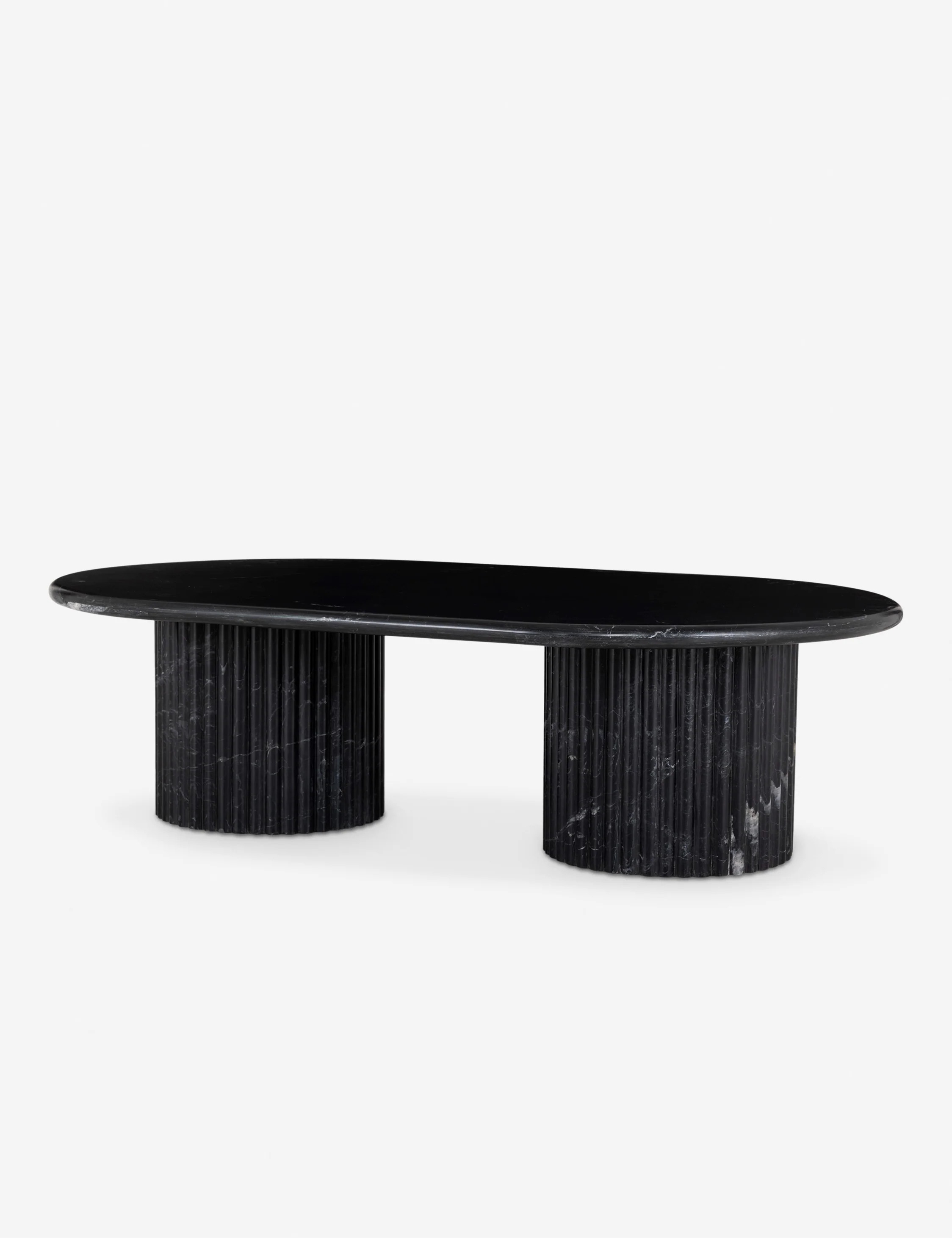 Mercer Oval Coffee Table, Black Marble | Lulu and Georgia 