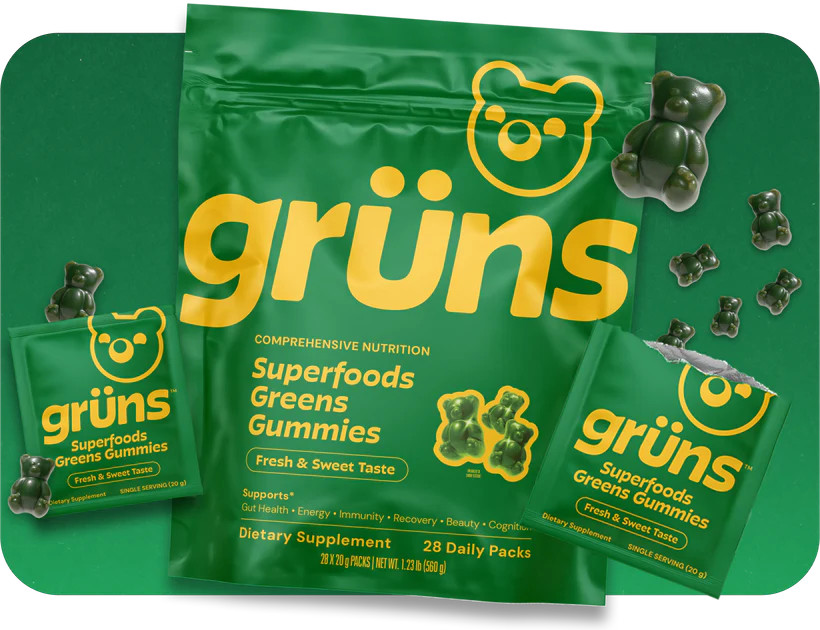 60+ whole-food nutrients in easy, great-tasting gummies backed by real results and a 30-day guara... | Gruns