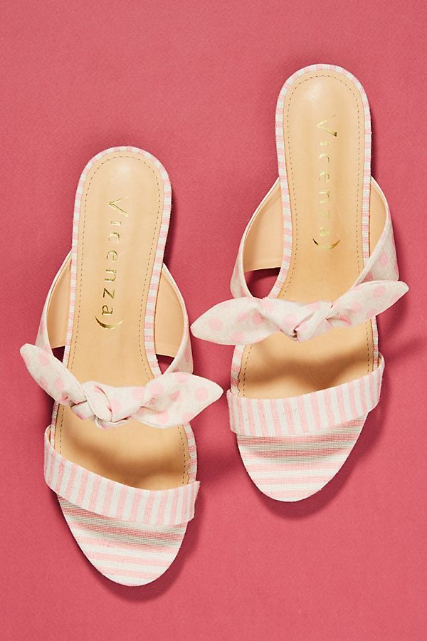 Vicenza Striped + Dotted Slide Sandals | Anthropologie (US)