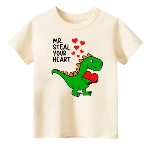Toddler Boys Valentine Shirt for Girls Kids, Love T-Rex Dinosaur Alphabet ABC I Love You Heart T Shirt Cotton Blend,4-7T | Amazon (US)