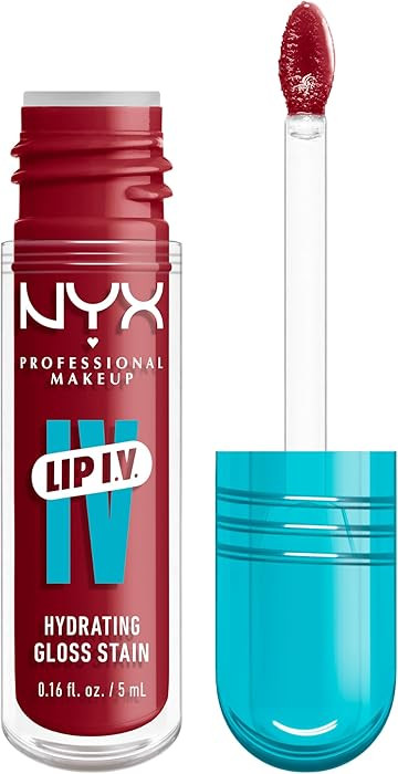 NYX PROFESSIONAL MAKEUP Lip IV Hydrating Glossy Lip Stain with 12HR Hydration - Berry Thirsty (Re... | Amazon (US)