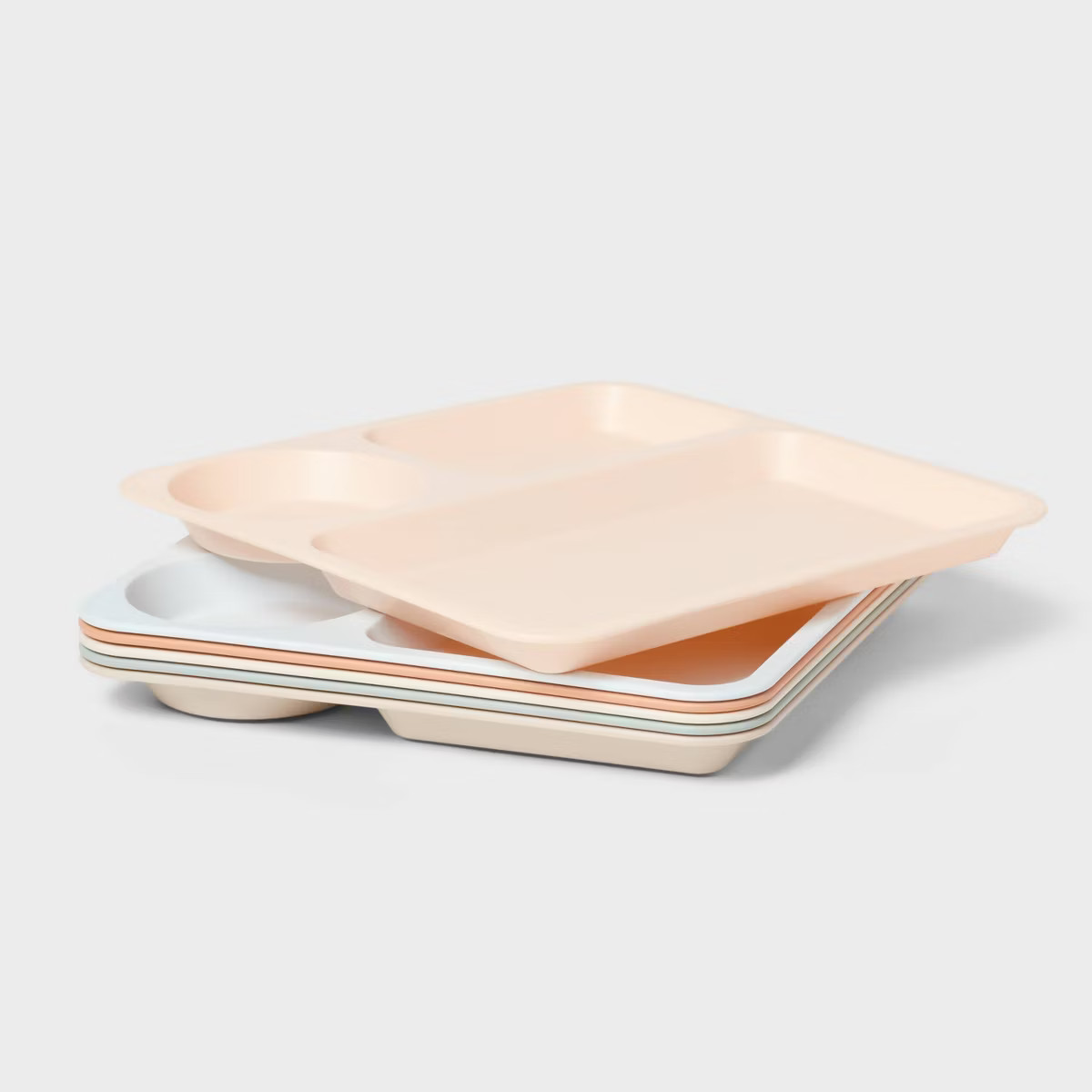Kids' 6pc 9.5" Plastic Square Divided Plate - Pillowfort\u2122: Microwave & Dishwasher-Safe, Ages... | Target