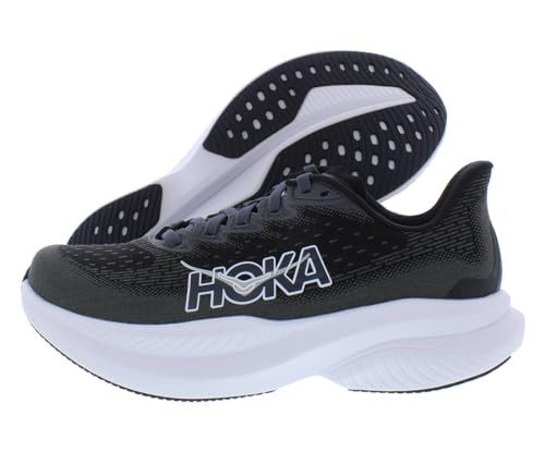 HOKA ONE ONE Mach 6 Womens Shoes Size 6.5, Color: Black/White | Amazon (US)