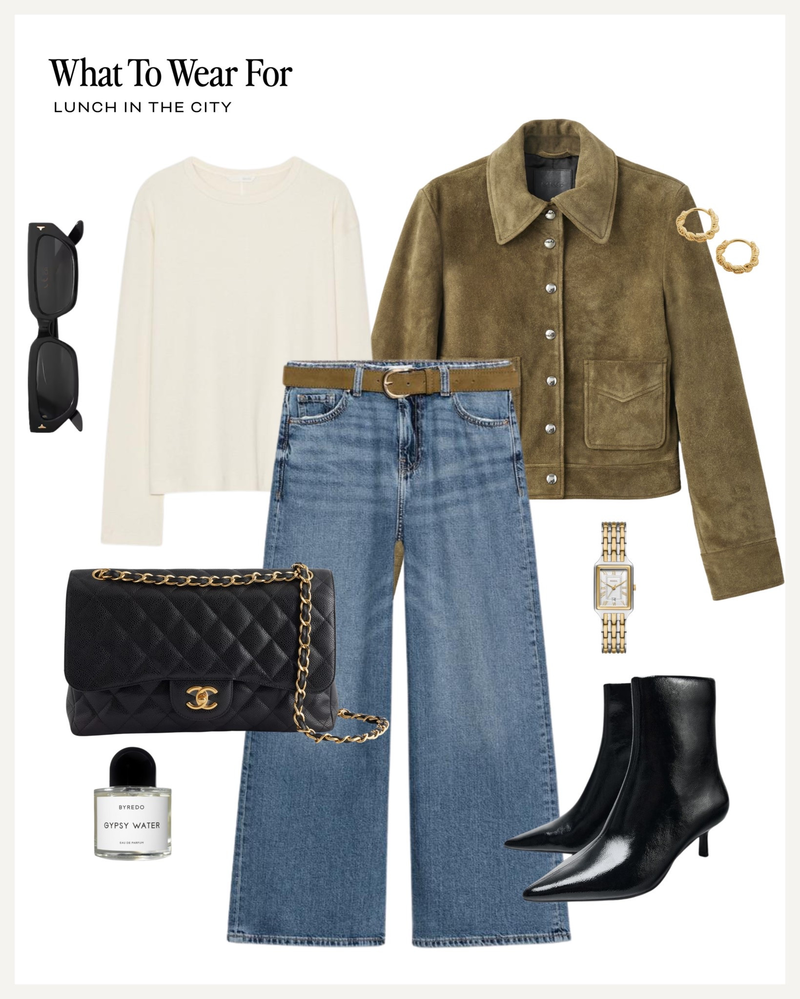 Lunch in the city 

Suede jacket / wide jeans / heeled boots / date day looks / evening outfit / autumn fashion 

#LTKuk #LTKautumn