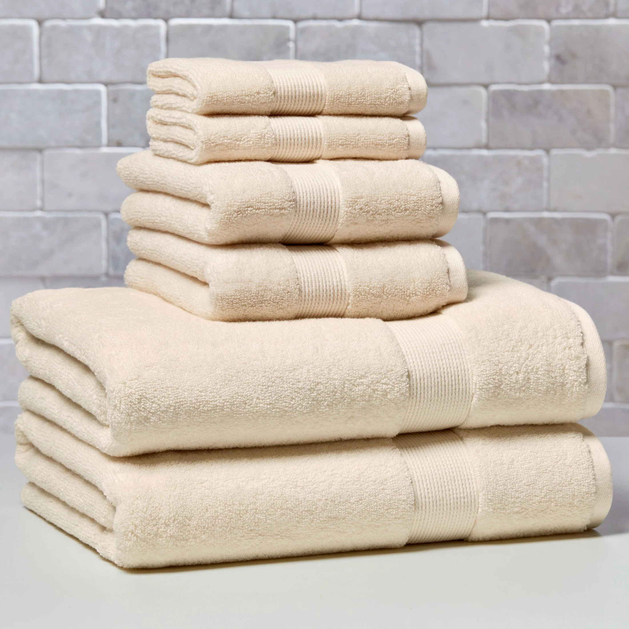 Better Homes & Gardens Signature Soft Solid 6 Piece Towel Set,Vanilla Dream | Walmart (US)