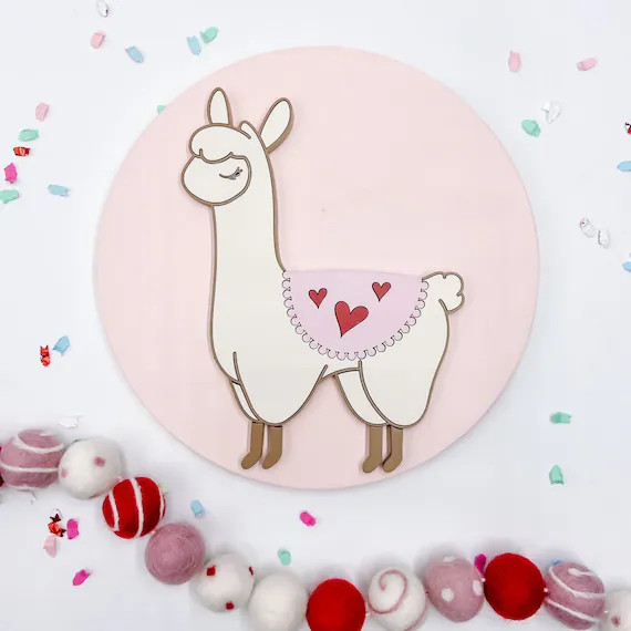 Lama Sign  Valentines Decor  Valentines Day Sign  Pink | Etsy | Etsy (US)