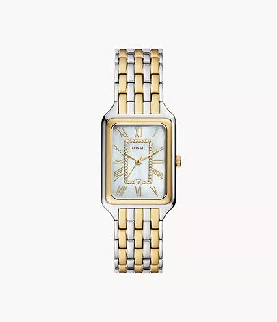 Raquel Three-Hand Date Two-Tone Stainless Steel Watch | Fossil (US)
