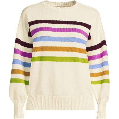 Women's Drifter Jersey Crewneck Sweater - Lands' End - Pink - XL | Lands' End (US)