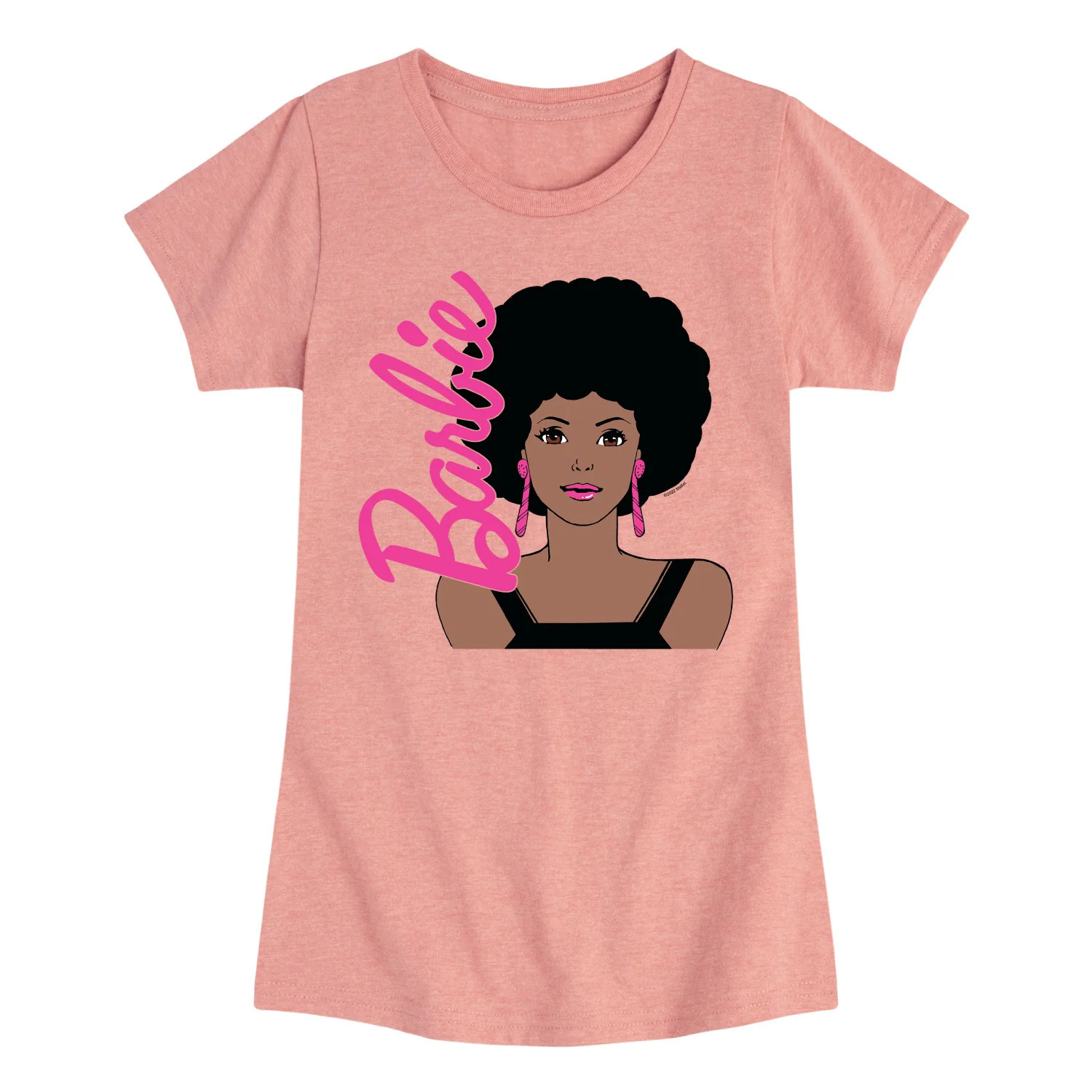 Barbie - Afro & Hoops - Pretty Barbie - Toddler And Youth Girls Raglan Graphic T-Shirt | Zulily