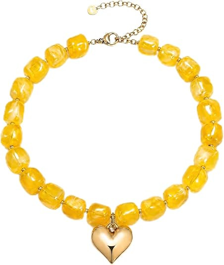 TLY Colorful Chunky Beaded Necklaces for Women Trendy Boho Beach Summer Statement Necklace Cute L... | Amazon (US)