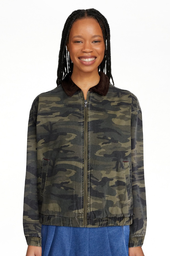 Madden NYC Women's Cotton Twill Bomber Jacket, Sizes XXS-XXL | Walmart (US)