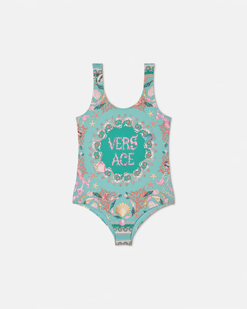 Underwater Barocco Kids One-Piece Swimsuit | Versace (US)