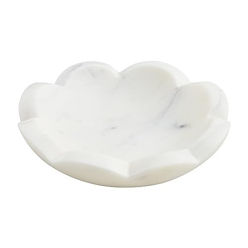 Mud Pie Scallop Marble Dish; 4.5" X 4.5" | Amazon (US)