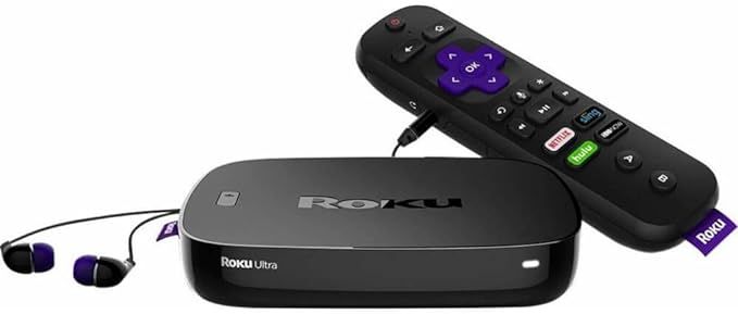Roku Ultra | 4K/HDR/HD Streaming Player with Enhanced Remote (Voice, Remote Finder, Headphone Jac... | Amazon (US)