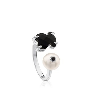 Silver Ring with onyx, pearl and spinels TOUS Erma | TOUS USA
