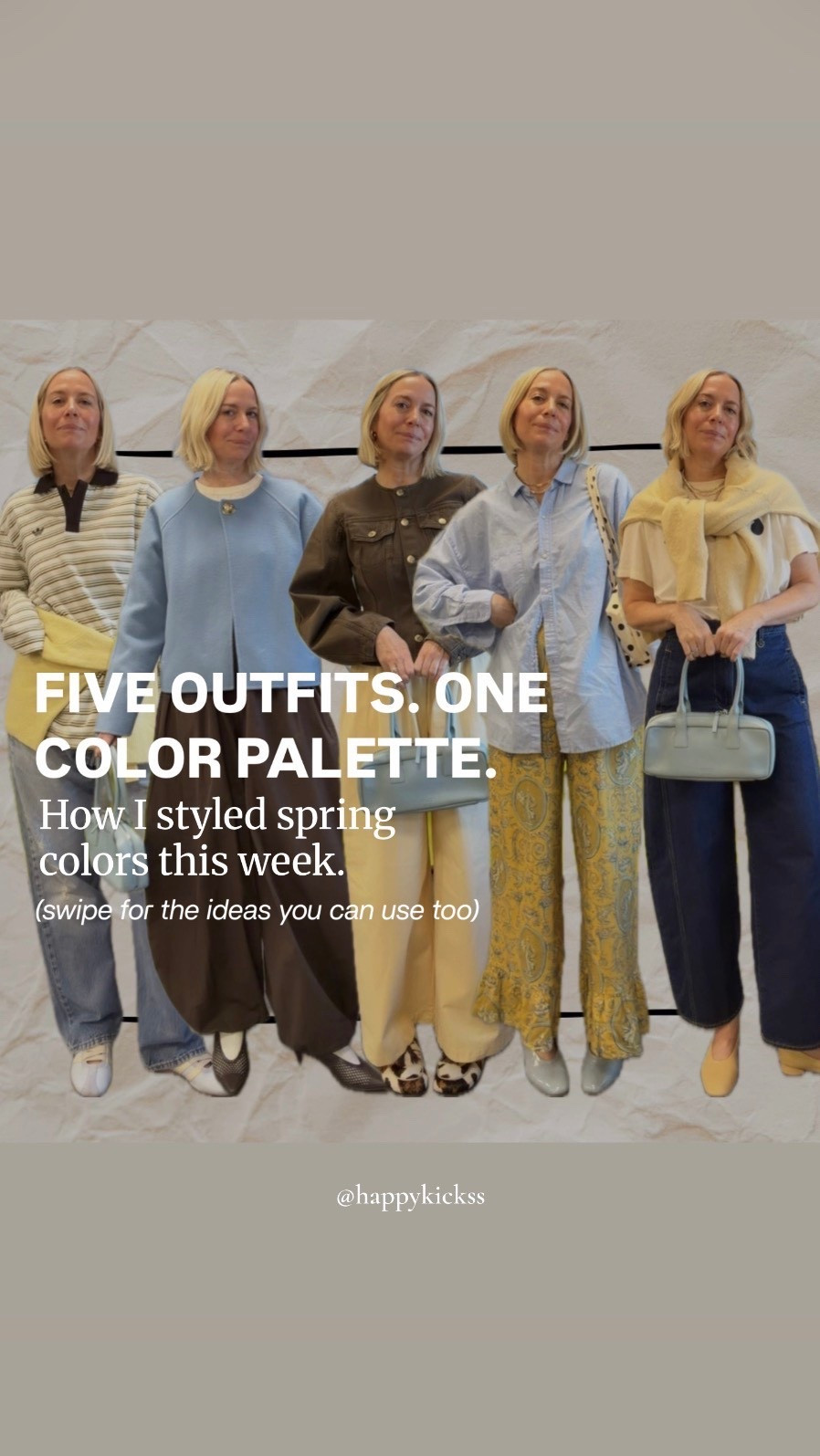 One Week. Five Outfits. One Color Palette. 🩵💛🤎

#LTKSeasonal #LTKOver40 #LTKootd