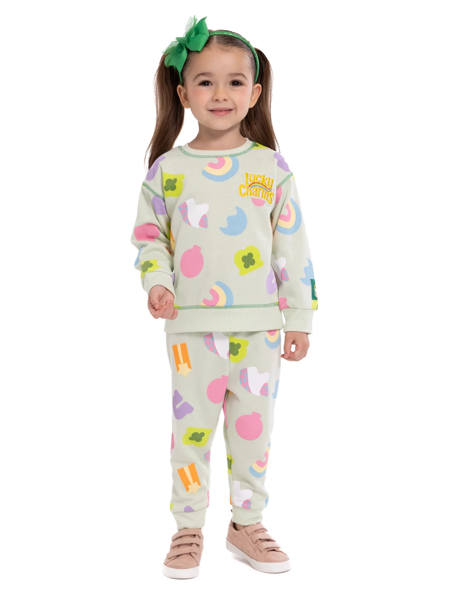 St. Patrick’s Day Lucky Charms Toddler Boys or Toddler Girls Print Sweatshirt and Joggers Set, ... | Walmart (US)