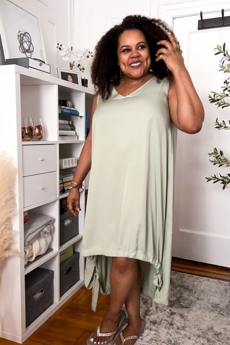 TEREA Collection Adjustable Hem Mini Tank Dress in Desert Sage. Wearing XXL
#FoundItOnAmazon #AmazonFashion 

#LTKSeasonal #LTKcurves #LTKstyletip