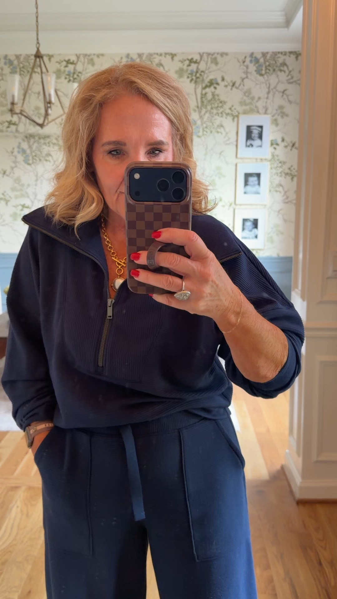 @spanx air, essentials, French rib, hats and pants. The pants have pockets and a drawstring I wear a size medium petite. The top quarter zip is a medium, and it does not have a band around the waist.

#LTKOver40 #LTKootd #LTKTravel